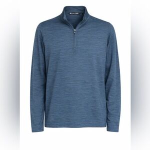 TravisMathew Quarter Zip Pullover Men's Medium Blue Athletic Golf Stretch Shirt